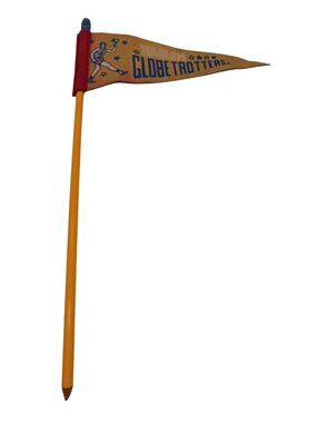 Vintage Harlem Globetrotters Mini Pennant On Pencil Basketball Memorabilia 1960s